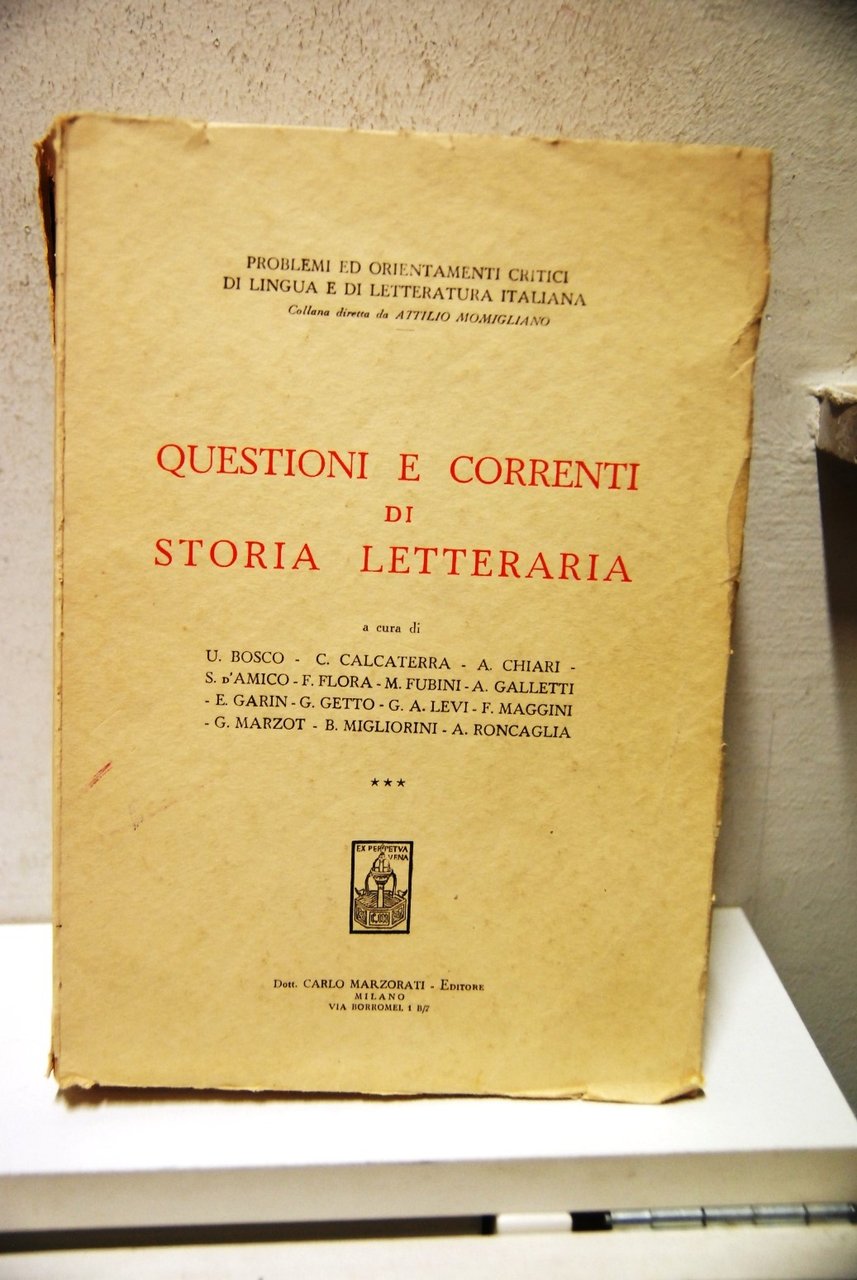 Questioni e Correnti di Storia Letteraria
