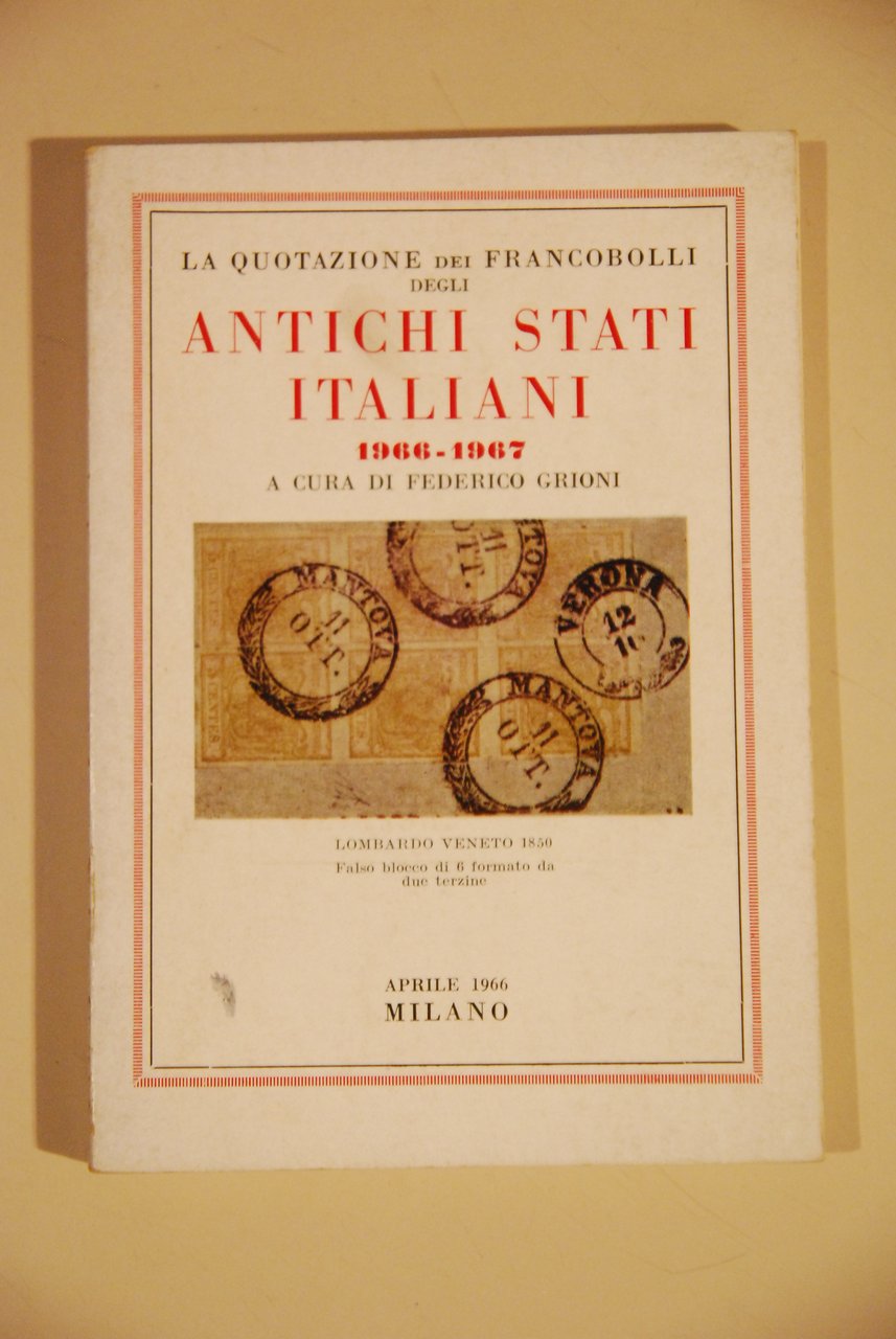 quotazione dei francobolli degli antichi stati italiani 1966-1967 NUOVO