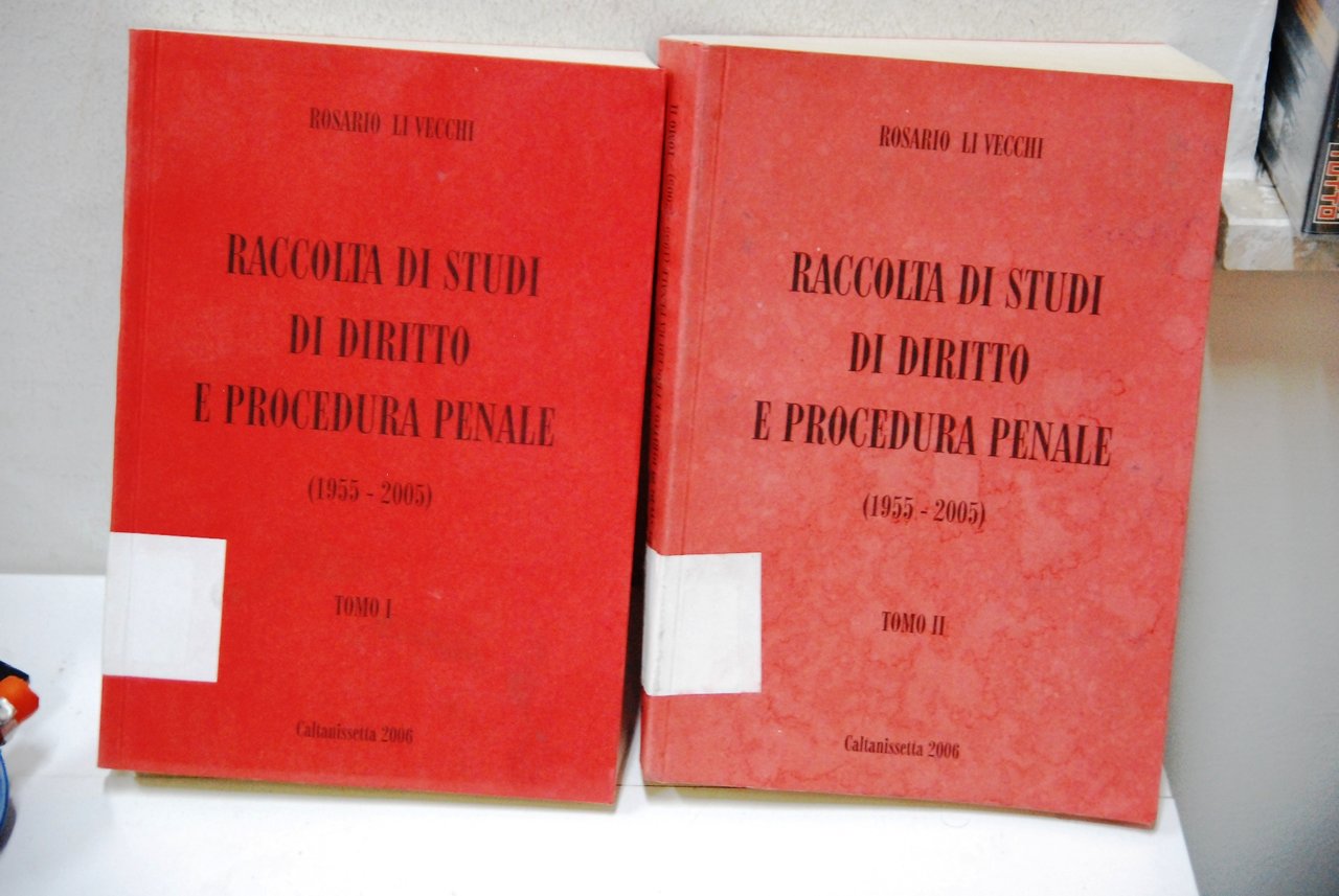 raccolta di studi di diritto e procedura penale 1955 2005 …