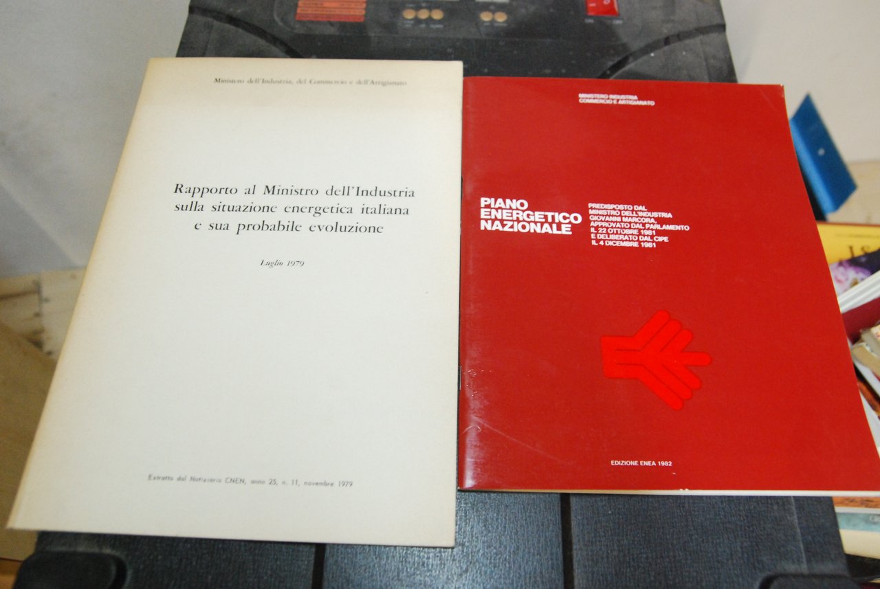 rapporto al ministro dell'industria sulla situazione energetica italiana probabile evoluzione …