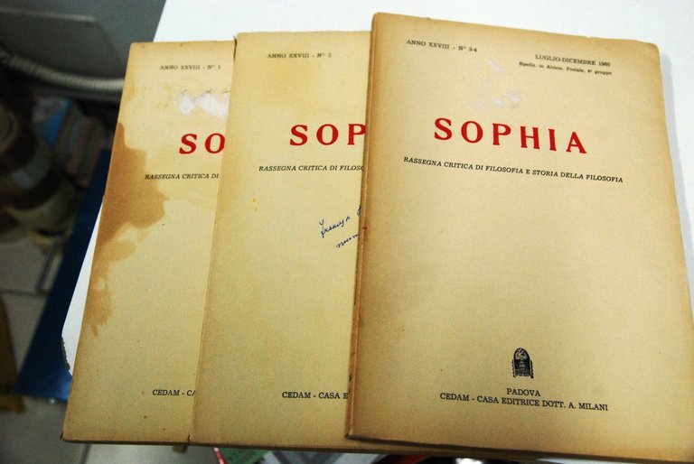 rassegna critica di filosofia e storia della filosofia 3 voll. cpl. anno xxviii 1960 1,2,3,4