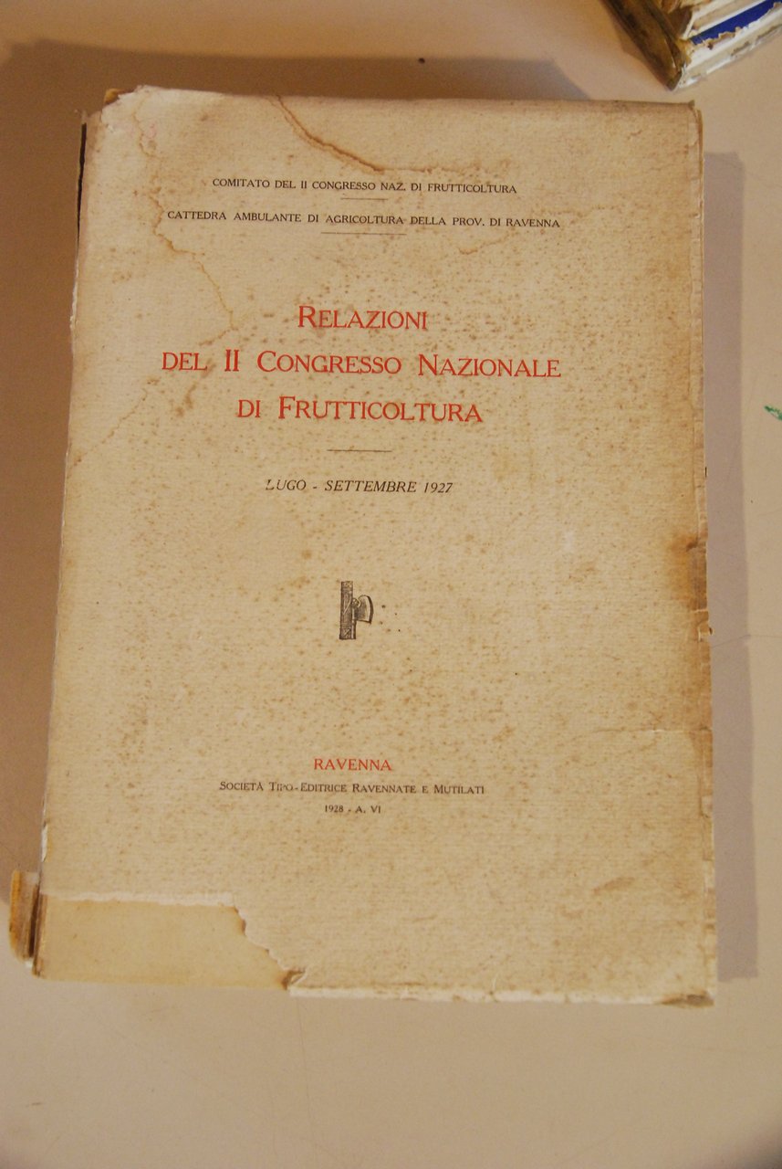 relazioni del II congresso di frutticoltura