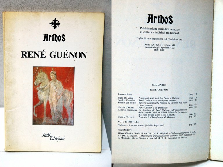 renè rene guenon  31 32 1987 1988 massoneria francescanesimo alchimia NUOVO