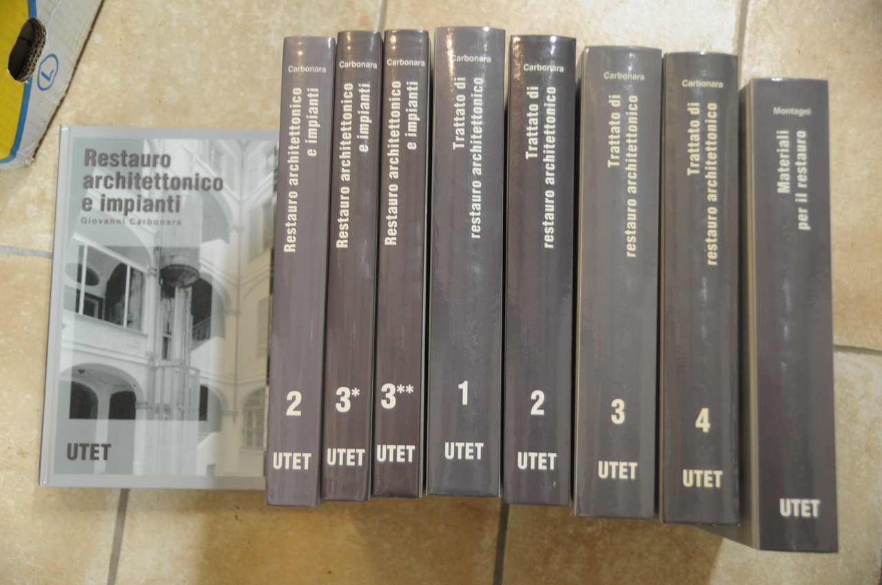 restauro architettonico e impianti 4 voll. trattato di restauro 4 … | Immagine principale