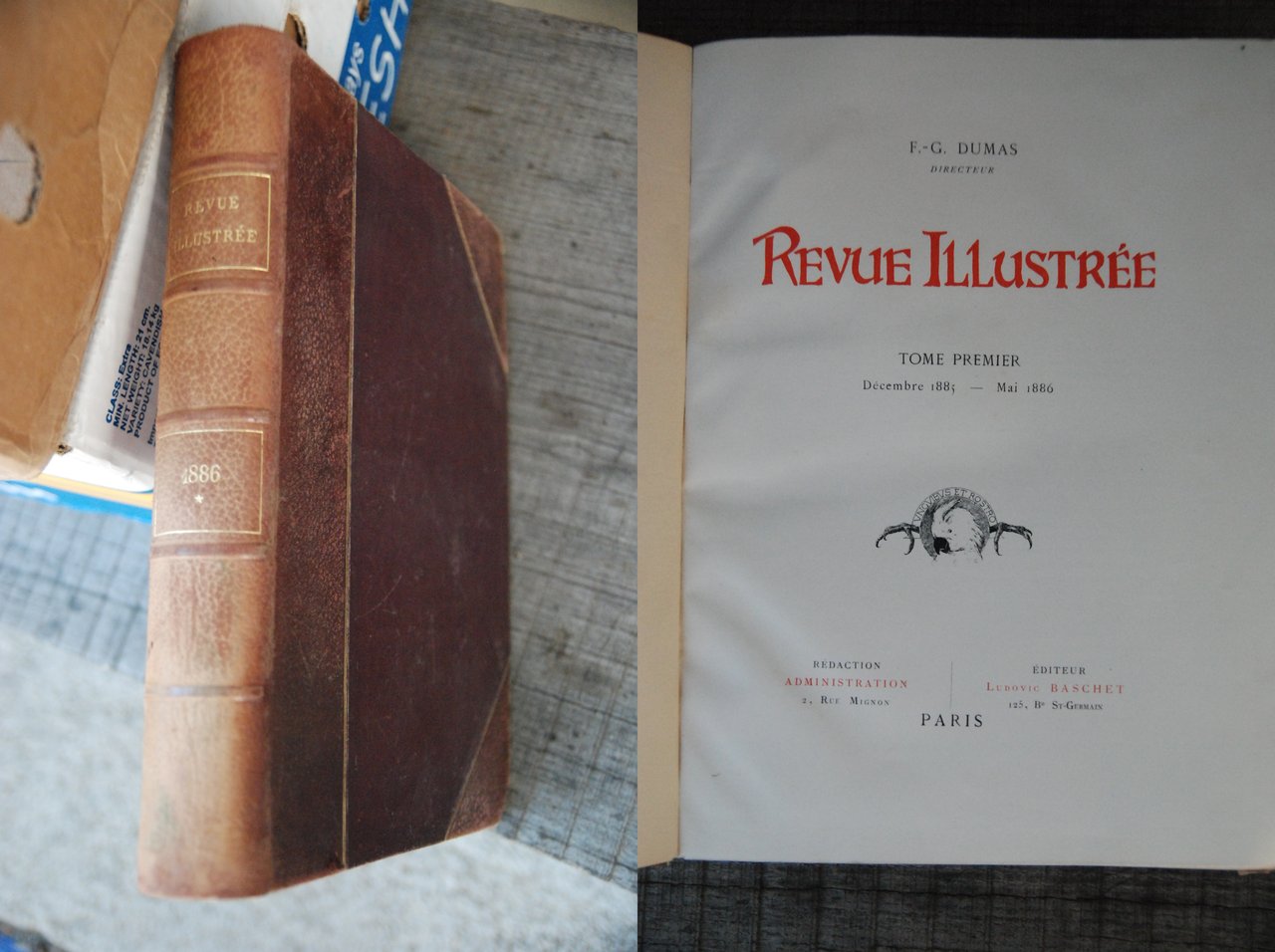 revue illustree tome premier dic 1885 mai 1886 NUOVISSIMO