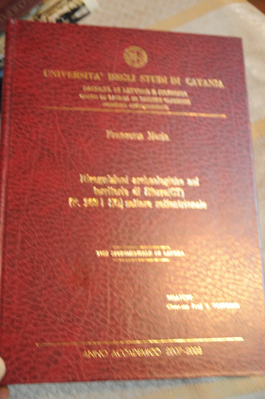 ricognizioni archeologiche nel territorio di sferro F. 269 I SO …