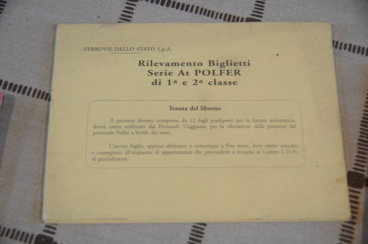 rilevamento biglietti serie at polfer di 1 e 2 classe | Immagine principale