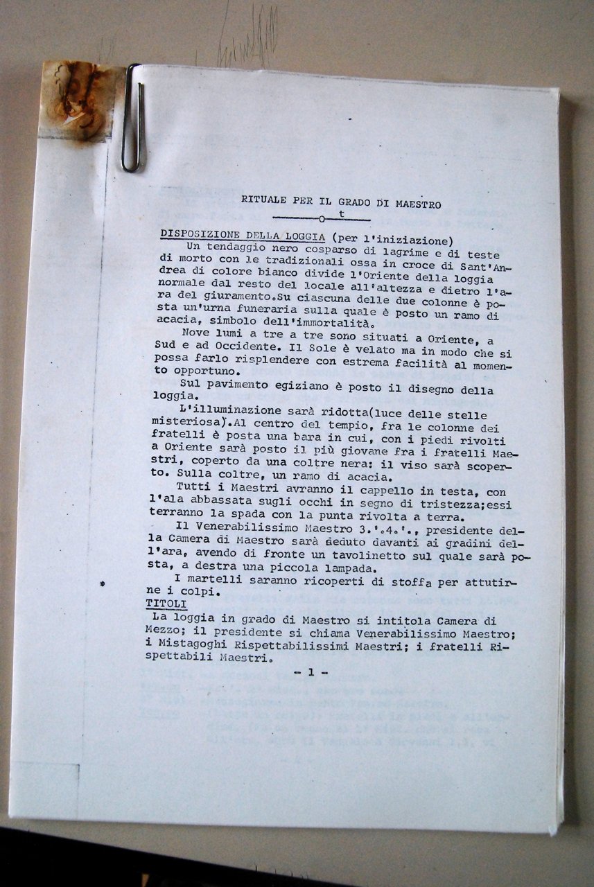rituale per il grado di maestro | Immagine principale