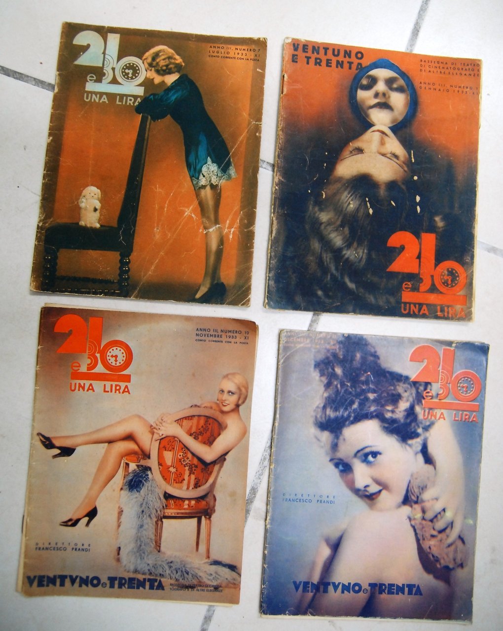 Rivista Cinematografica ventuno e trenta (4 numeri) - 1933 gennaio …