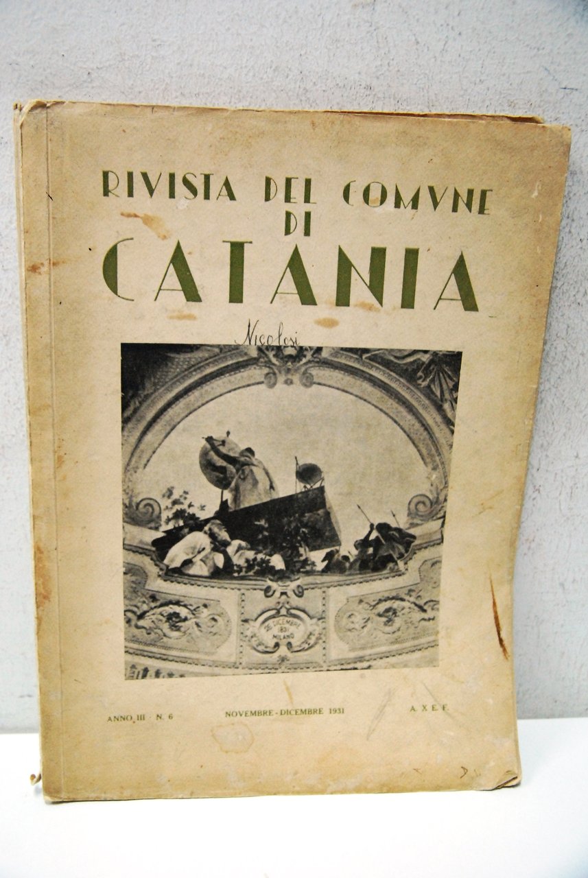 rivista del comune di catania dicembre 1931 - centenario della … | Immagine principale