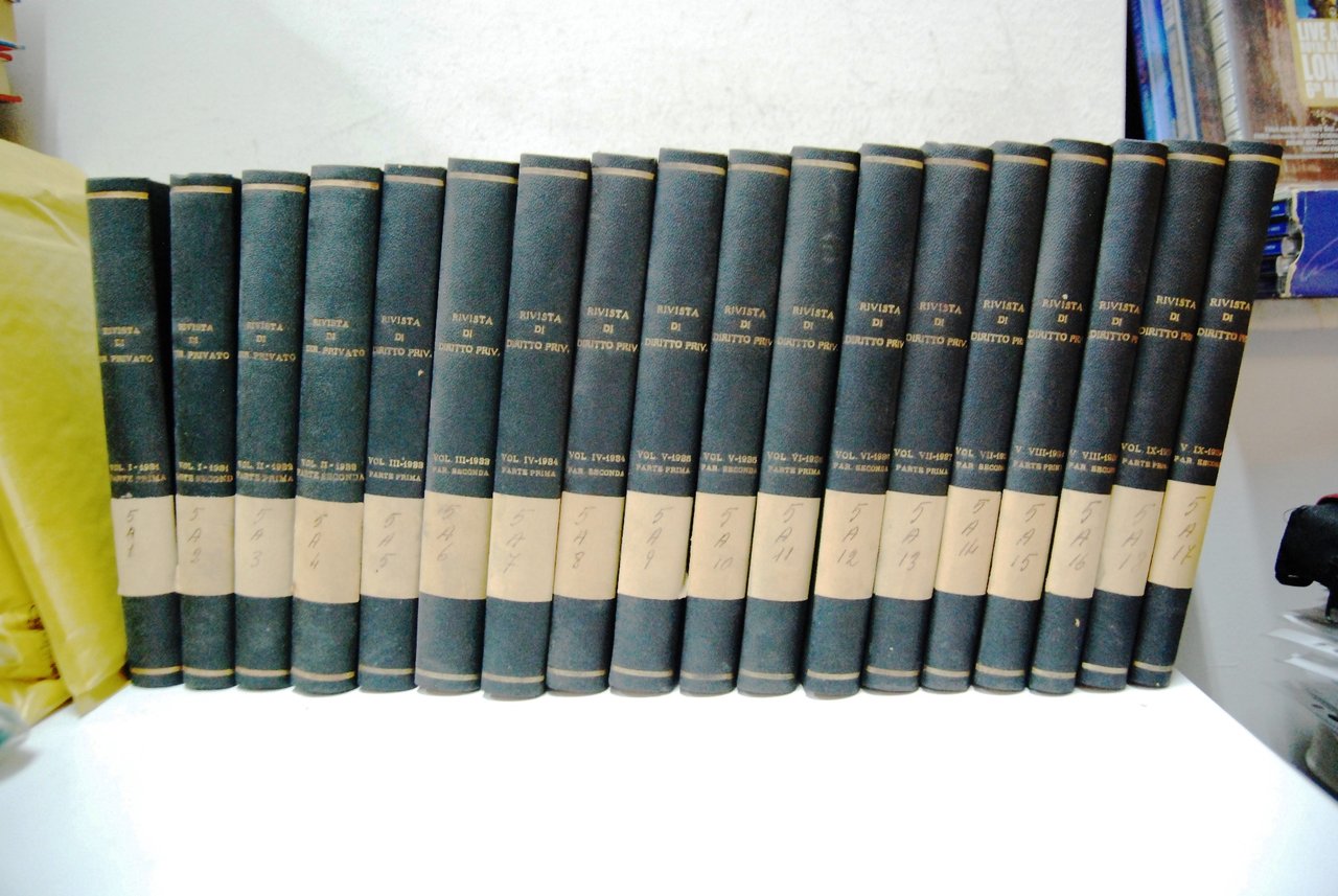 Rivista di diritto privato 1931 ? 1939, primi 10 anni