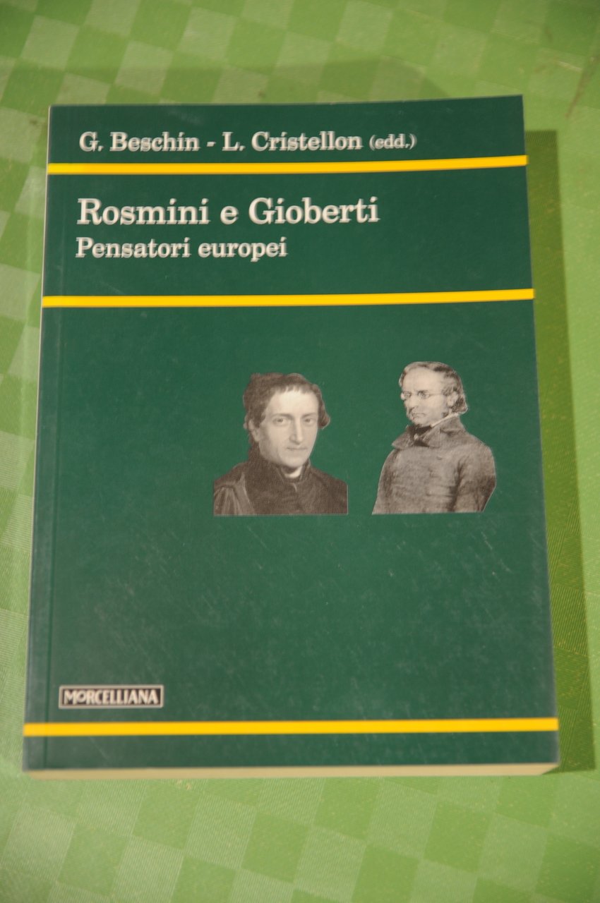 rosmini e gioberti pensatori europei NUOVO