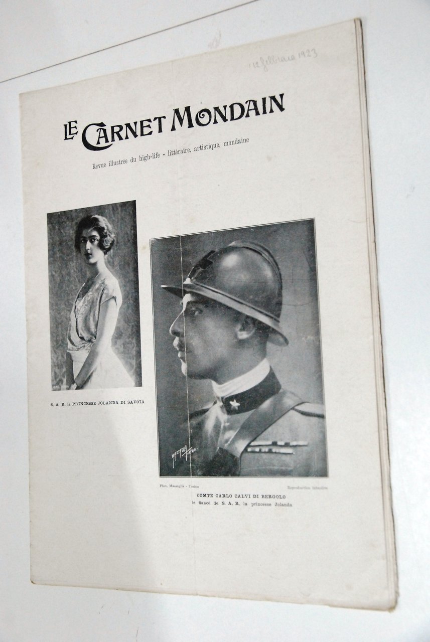 s.a.r. la princesse jolanda di savoia comte carlo calvi di …
