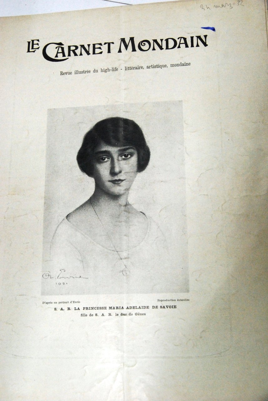 s.a.r. la princesse maria adelaide de savoie fille de le …