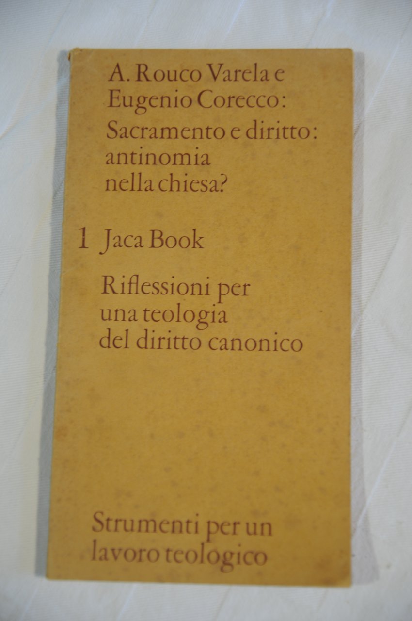 sacramento e diritto antinomia nella chiesa (sottolineature a matita) | Immagine principale