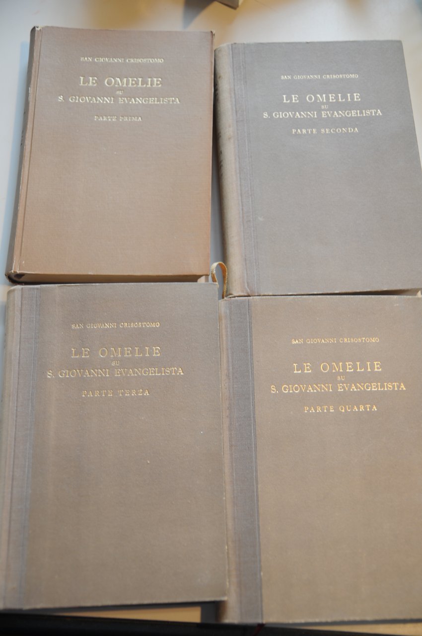 SAN GIOVANNI CRISOSTOMO omelie SU S. GIOVANNI EVANGELISTA 4 voll. …