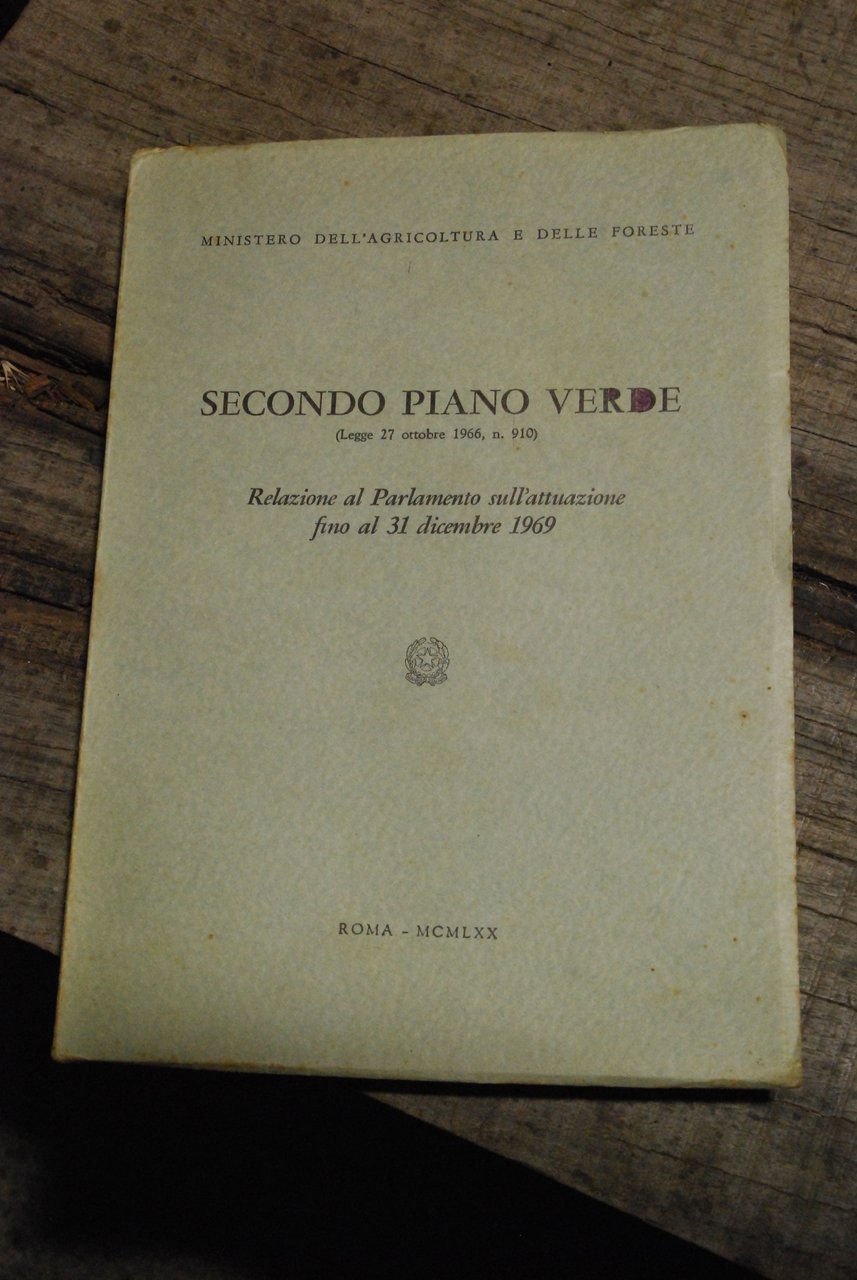 secondo piano verde relazione al parlamento sull'attuazione