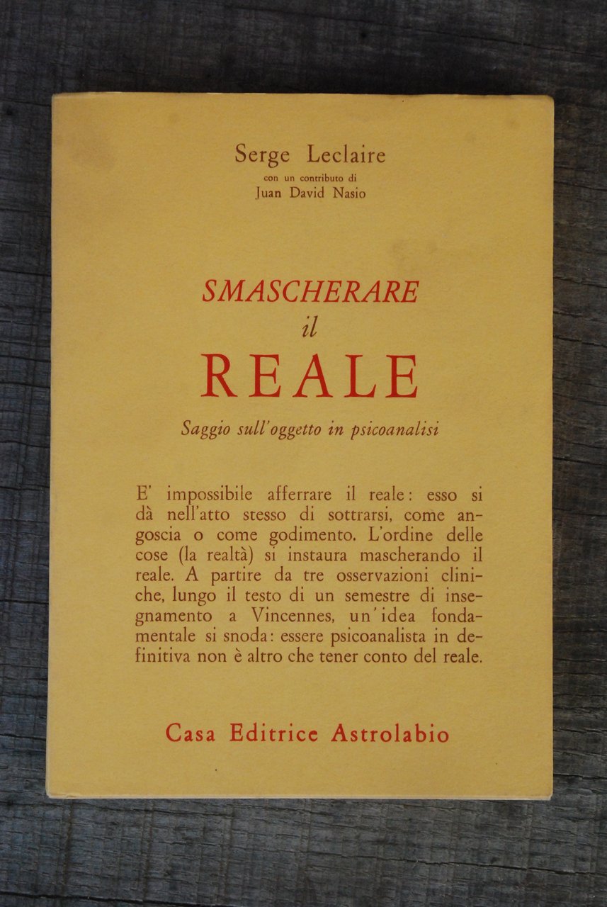 smascherare il reale NUOVISSIMO