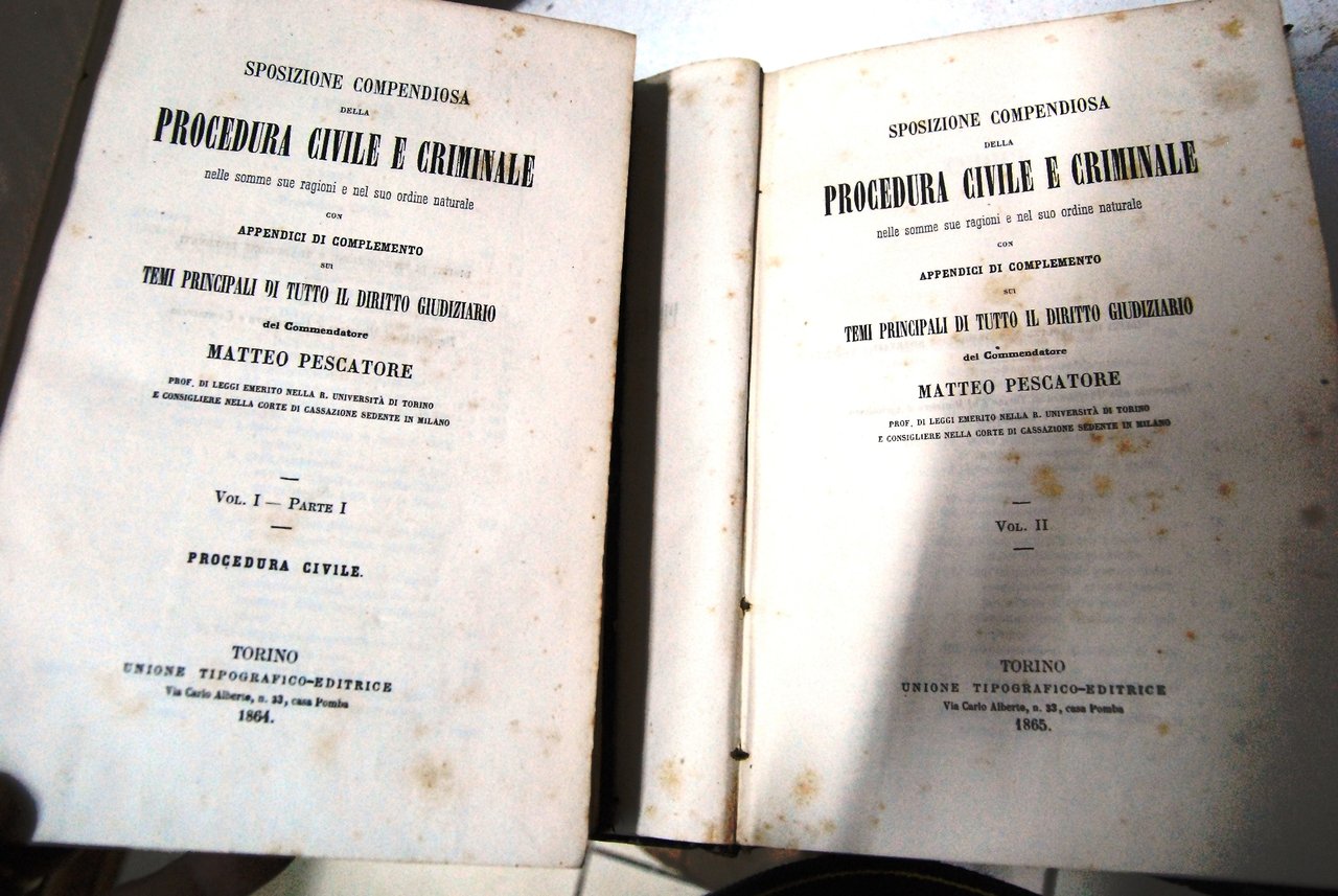 Sposizione compendiosa della procedura civile e criminale vol. I, 2 …