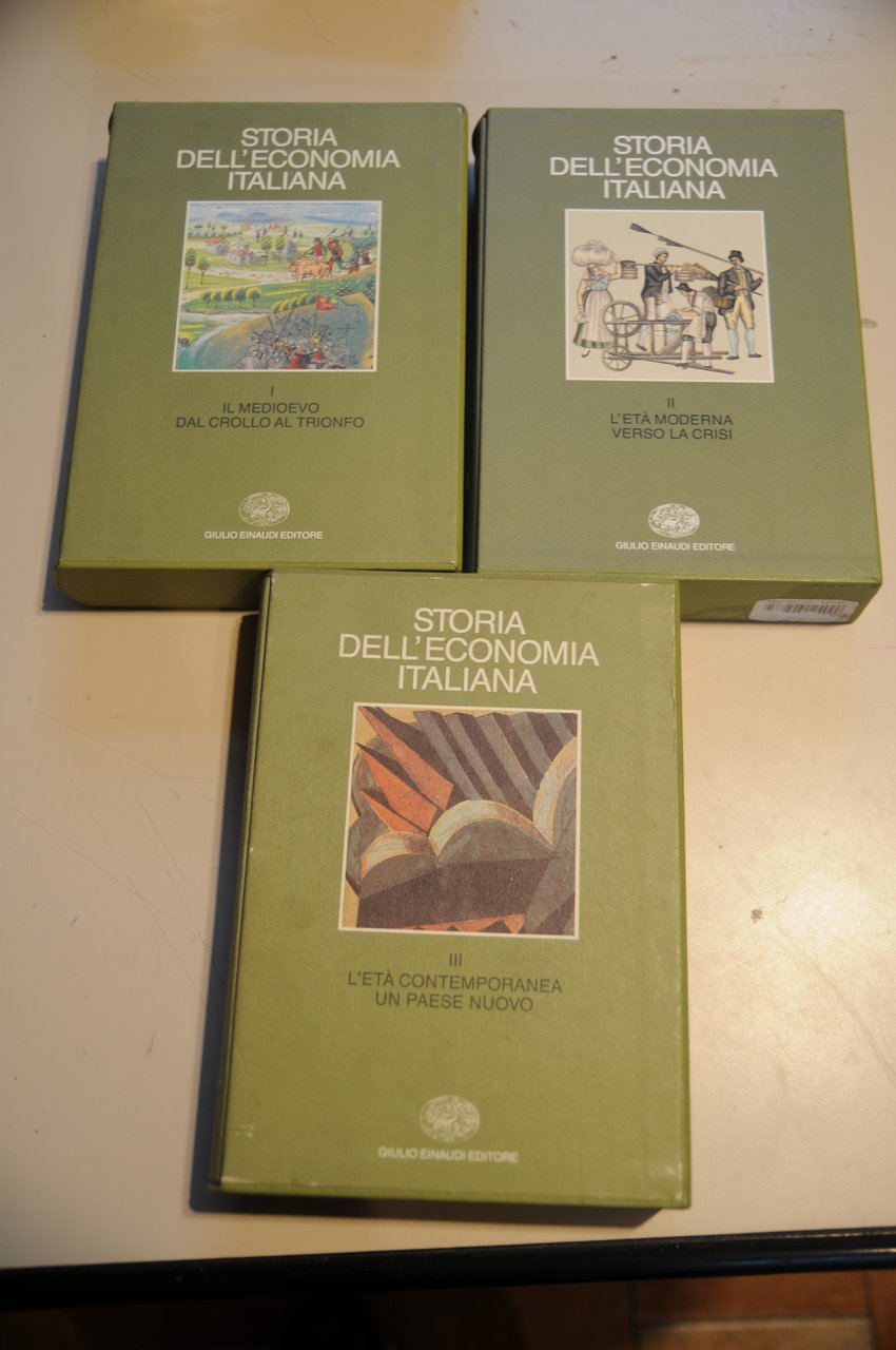 storia dell'economia italiana 3 voll. opera cpl. NUOVISSIMI