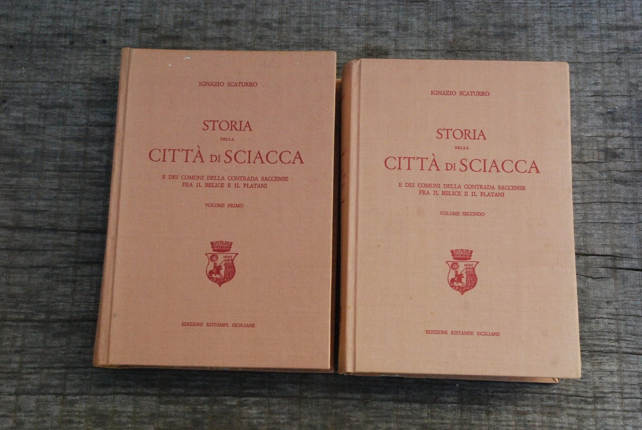 storia della città di sciacca 2 voll. opera cpl. NUOVISSIMI