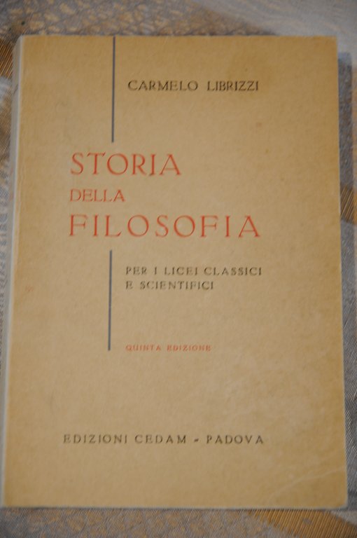 storia della filosofia per i licei classici e scientifici NUOVISSIMO