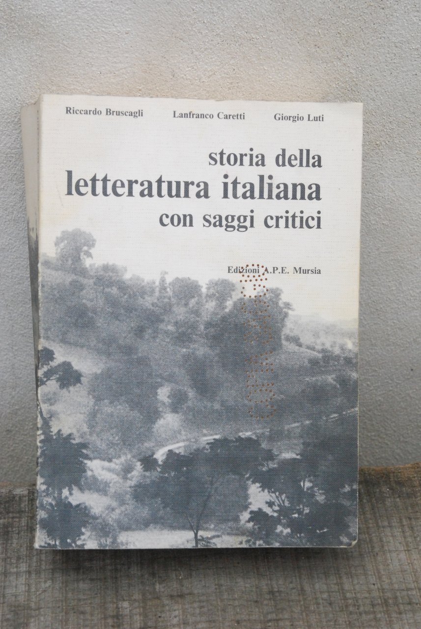 storia della letteratura italiana con saggi critici NUOVO