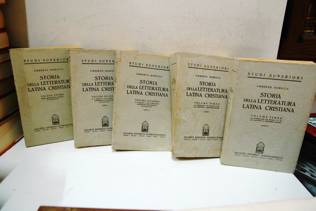 Storia della Letteratura Latina Cristiana in 5 volumi completi