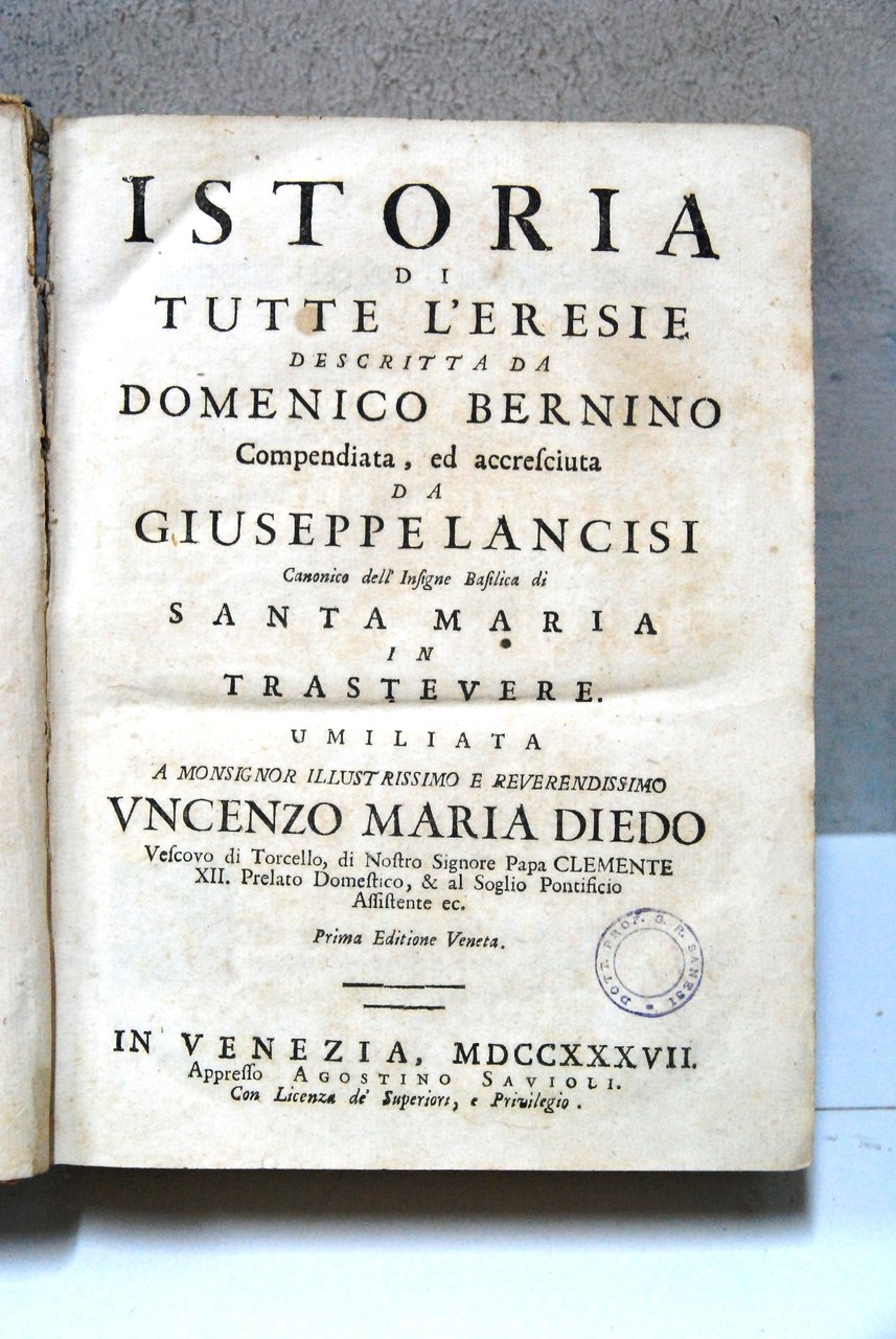 storia di tutte l'eresie descritta da domenico bernino umiliata a … | Immagine principale
