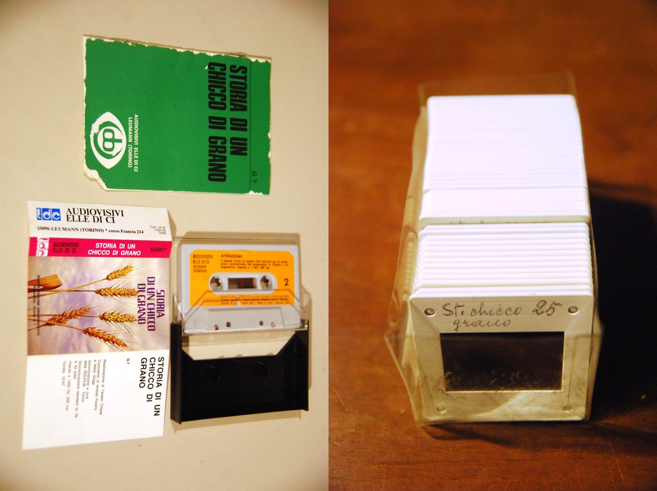 storia di un chicco di grano cassetta e diapositive ldc