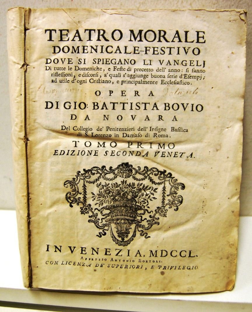 Teatro morale domenicale festivo vangeli tomo primo edizione seconda veneta … | Immagine principale