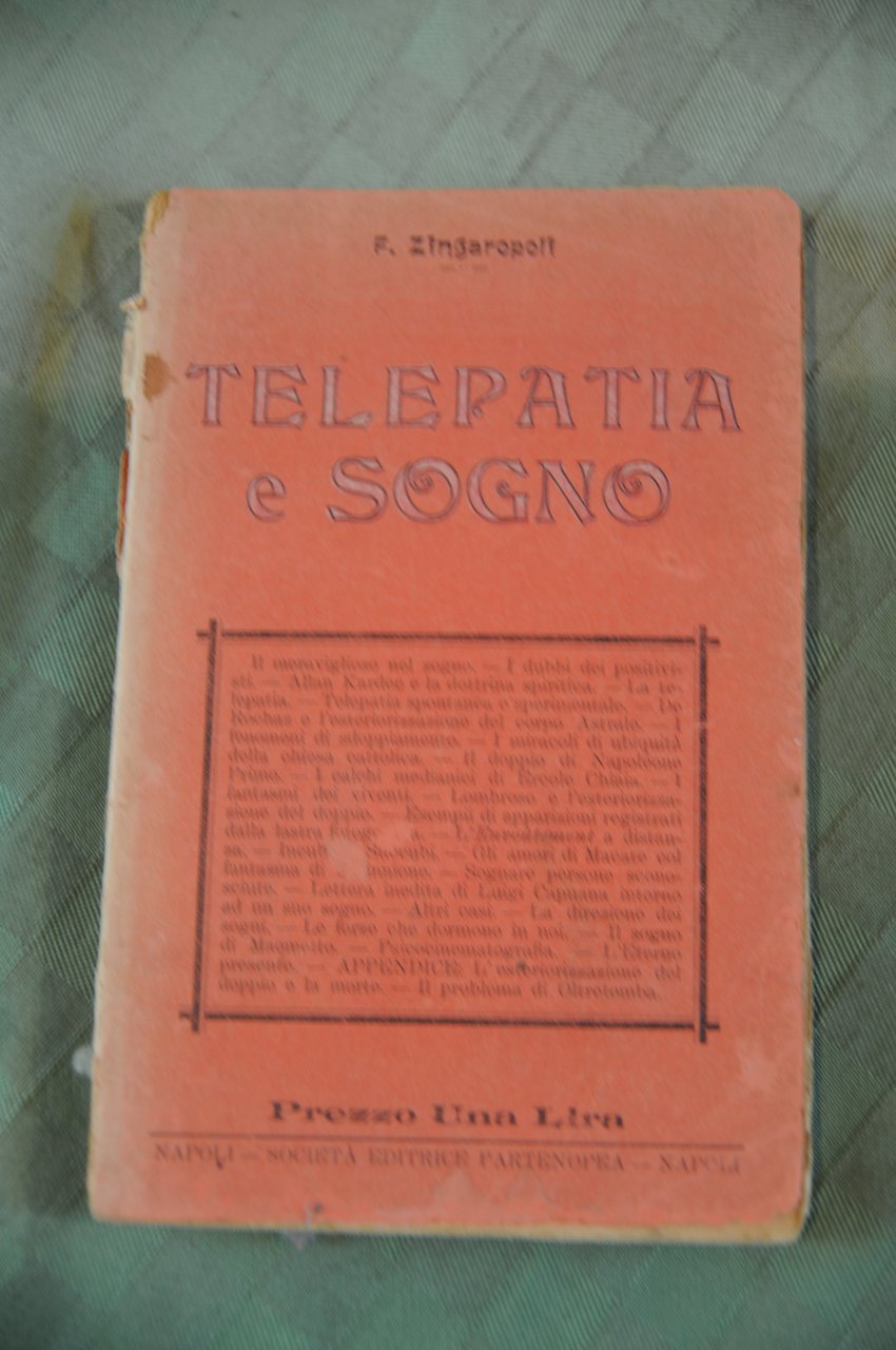 telepatia e sogno 1 ed. prezzo una lira