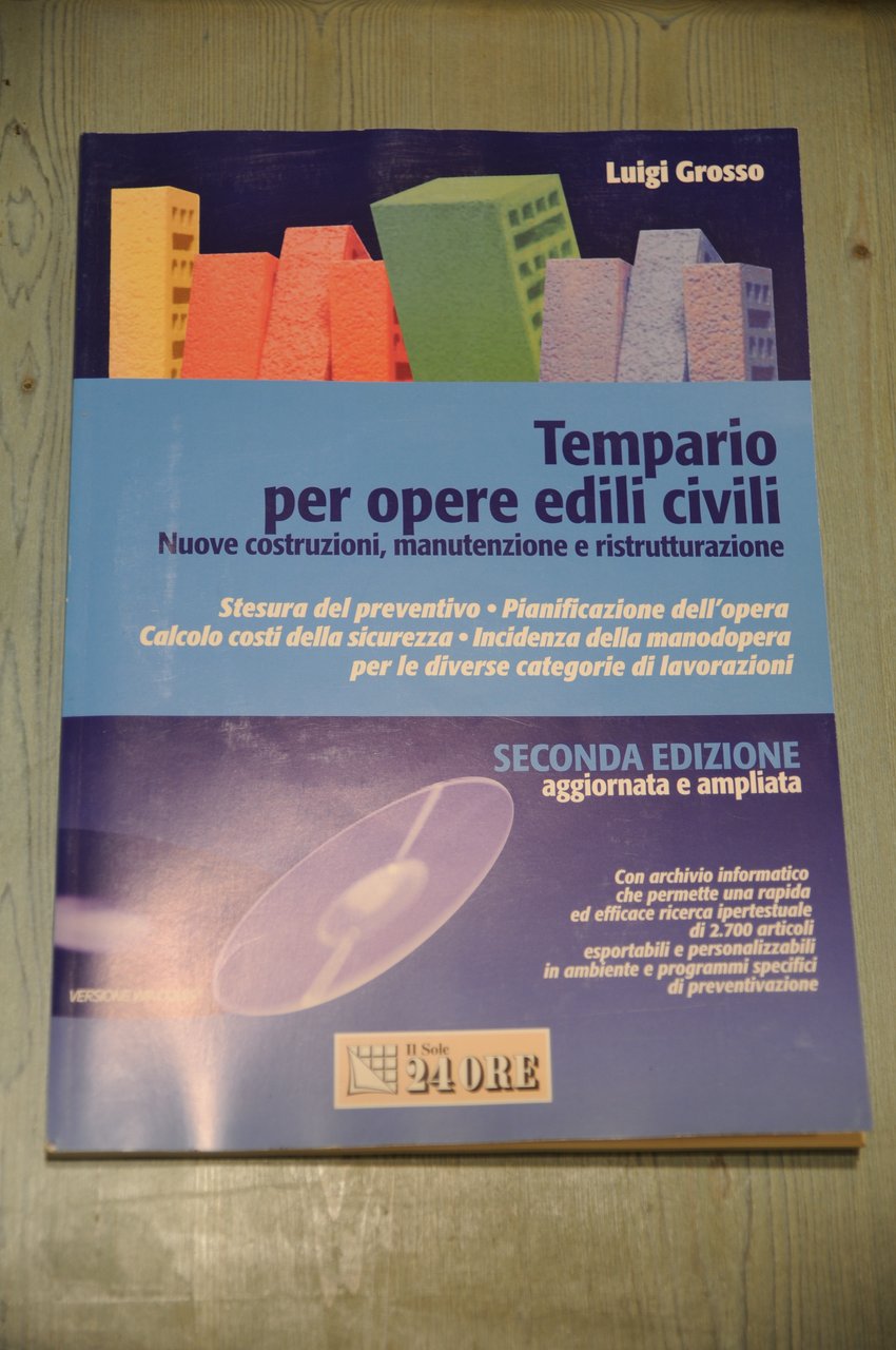 tempario per opere edili civili NUOVISSIMO con cd rom