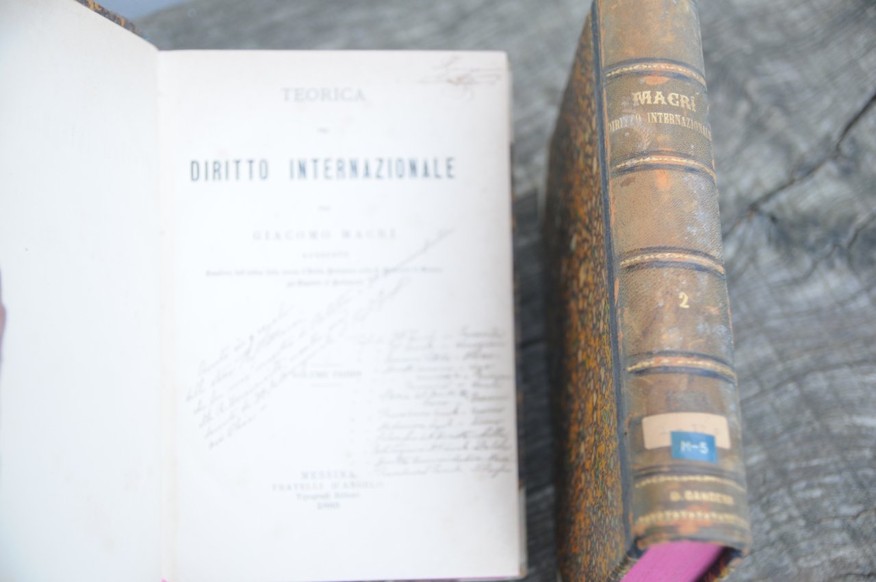 teorica del diritto internazionale 2 voll. opera cpl. ottime cdz.