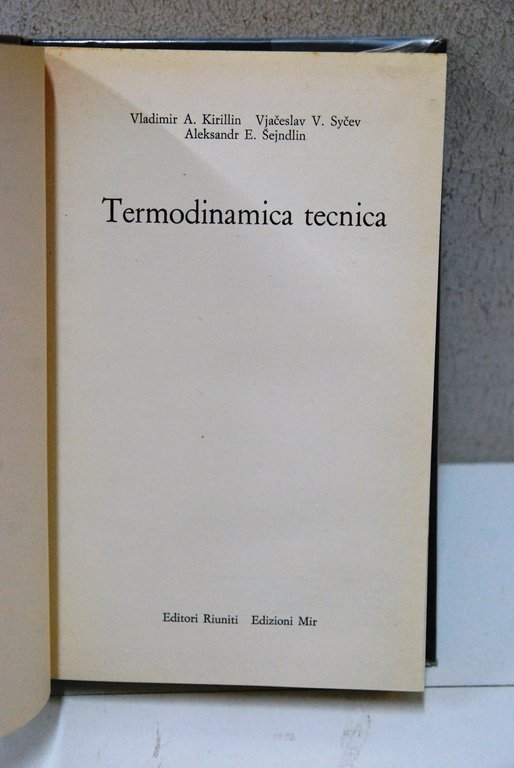 termodinamica tecnica NUOVO