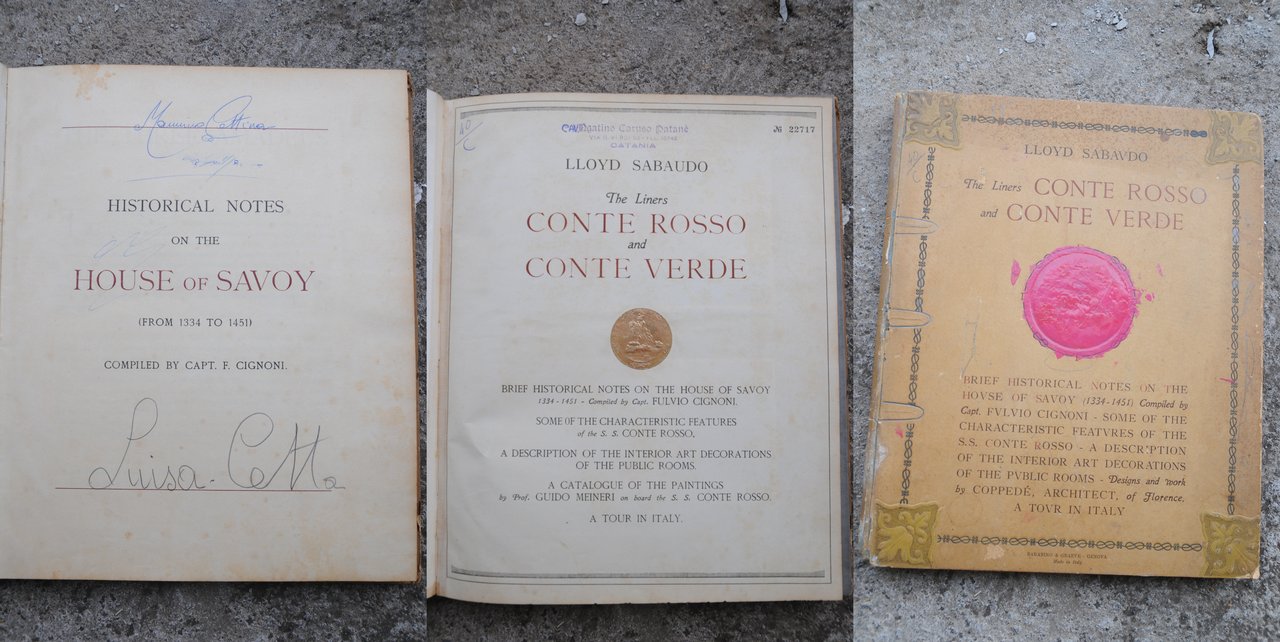 the liners conte rosso and verde historical notes on the …