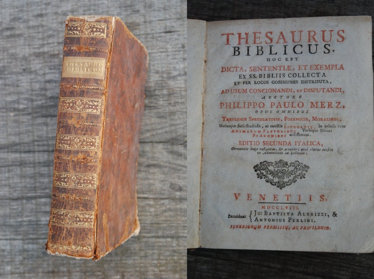 THESAURUS BIBLICUS dicta sententiae et exempla editio secunda