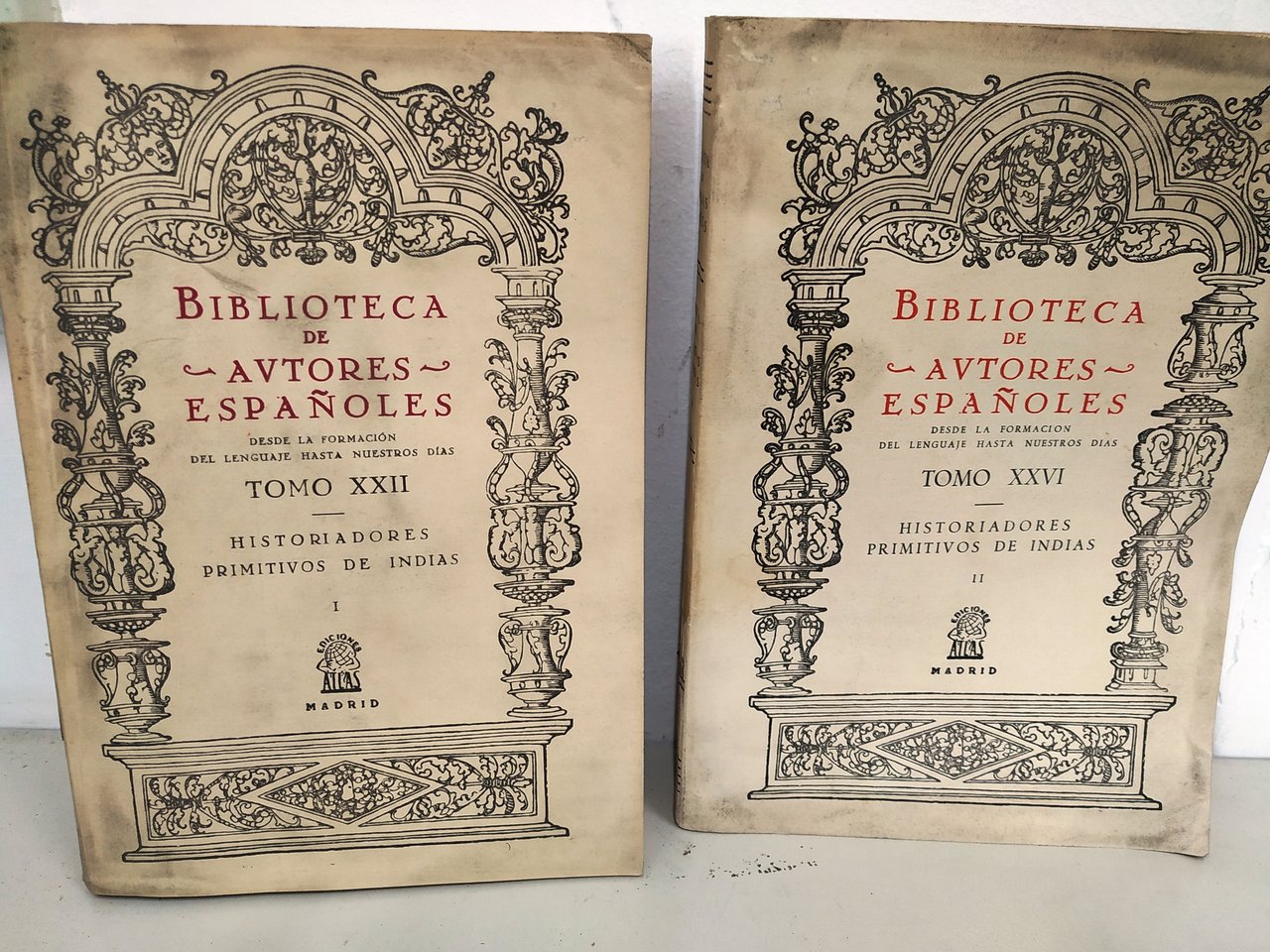 tomo xxii e xxvi historiadores primitivos de indias 2 voll. …