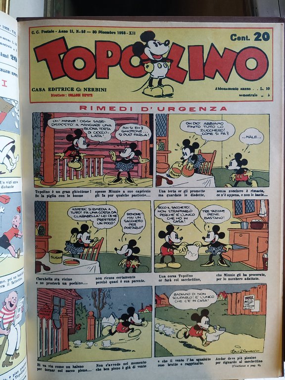 Topolino giornale nerbini numeri dal 1 al 53 - perfette …