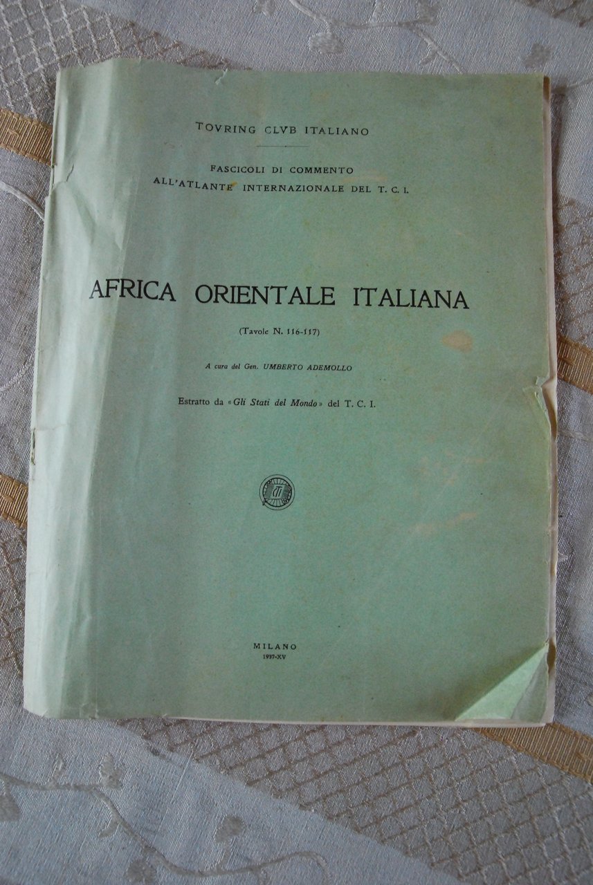 touring club italiano africa orientale italiana tavole 116-117