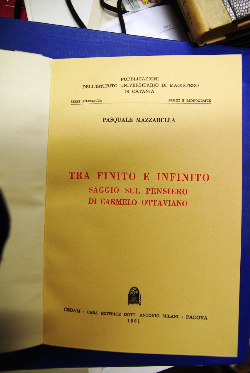 Tra Finito e Infinito, Saggio sul pensiero di Carmelo Ottaviano | Immagine principale