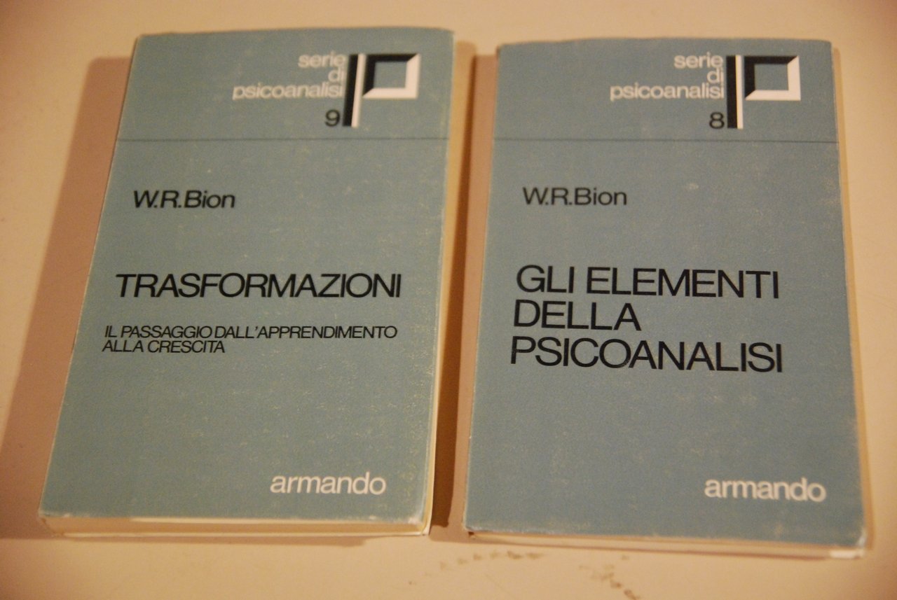 trasformazioni e gli elementi della psicoanalisi 2 voll. NUOVI