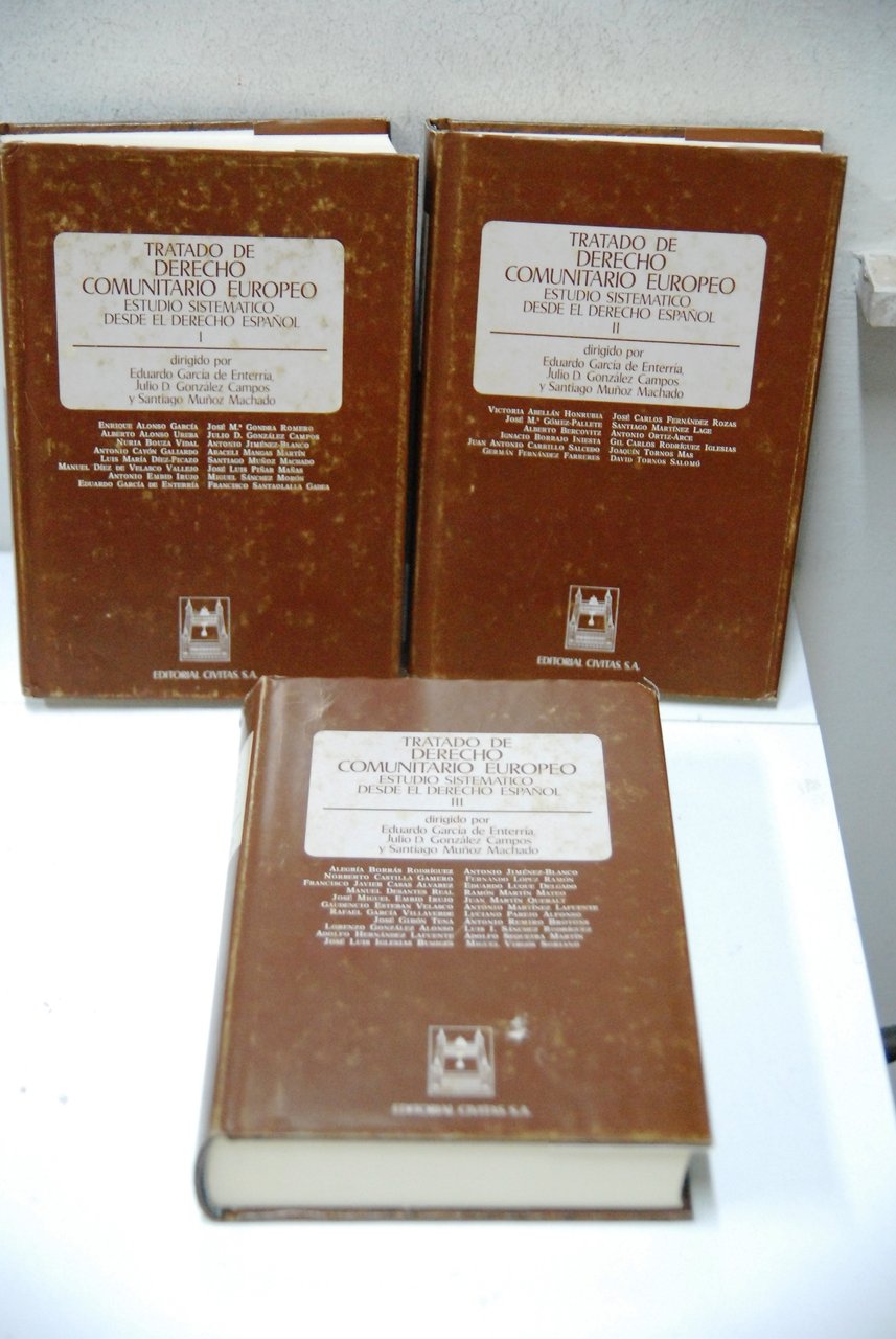 tratado de derecho comunitario europeo 3 voll. opera cpl. | Immagine principale