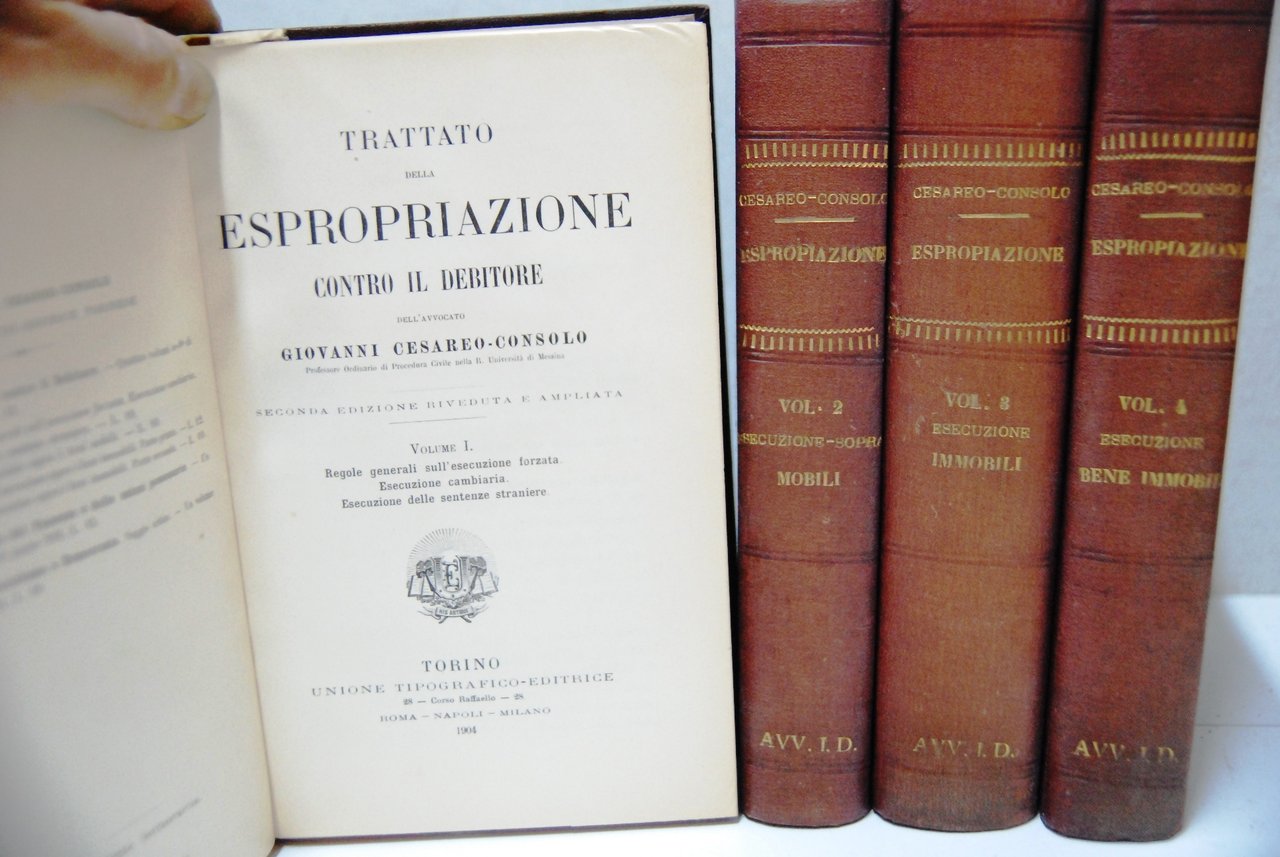Trattato della espropriazione contro il debitore ? 4 volumi ? …