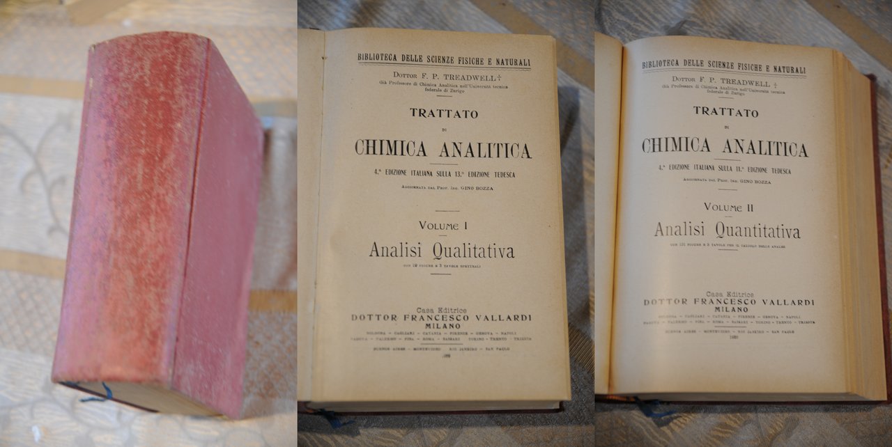 trattato di chimica analitica analisi qualitativa e quantitativa 2 voll. …