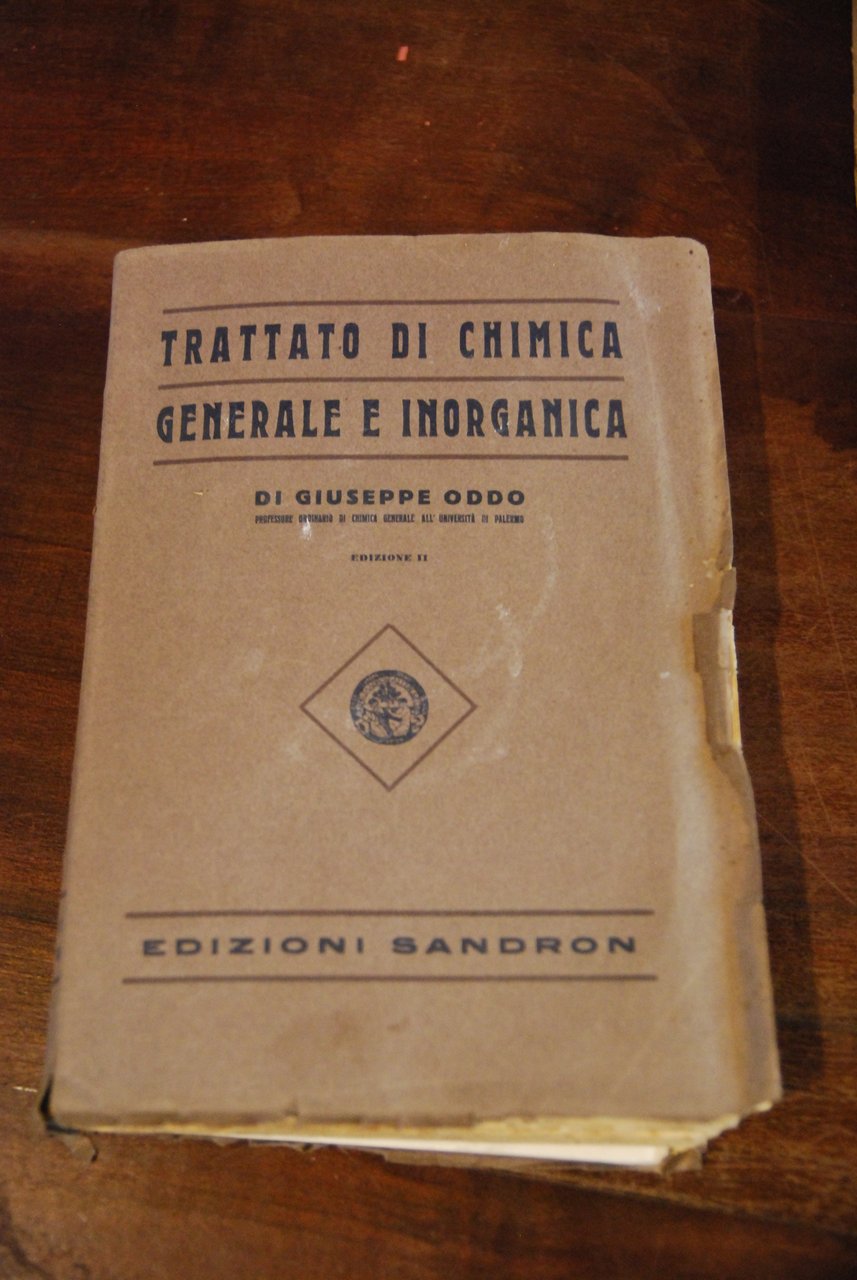 trattato di chimica generale e inorganica