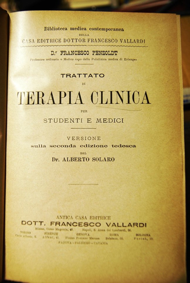 Trattato di Terapia Clinica per studenti e medici, versione dr. …