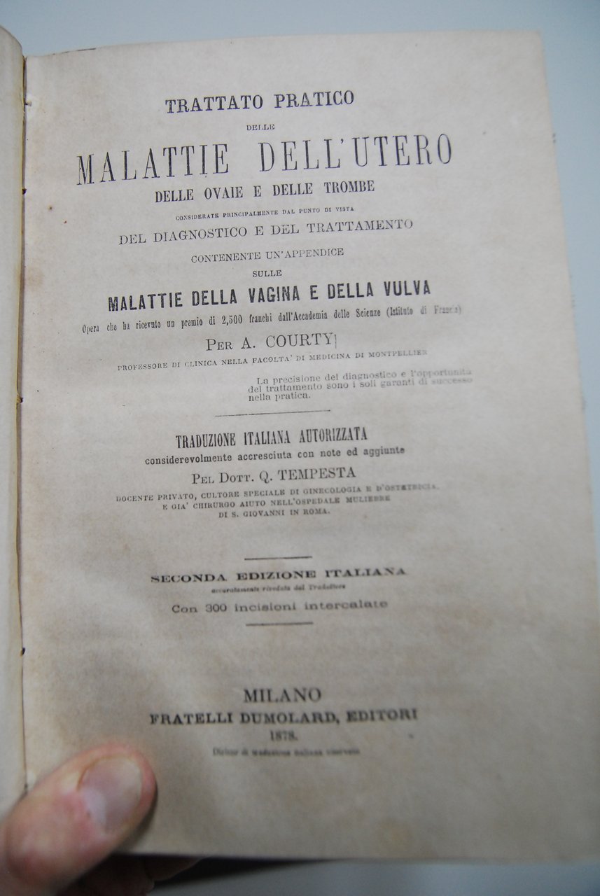 Trattato Pratico delle Malattie dell'Utero, delle Ovaie e delle Trombe