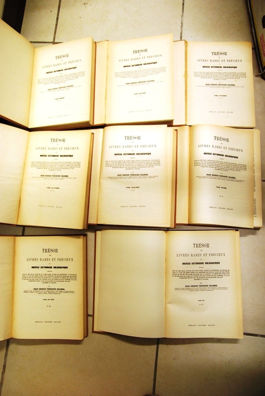 TRESOR DE LIVRES RARES ET PRECIEUX - 8 voll. | Immagine principale