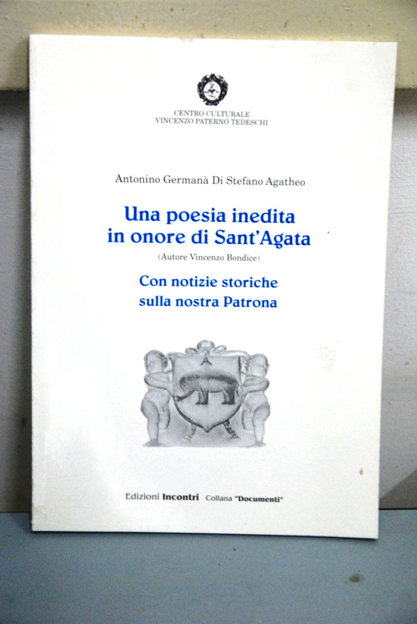 una poesia inedita in onore di sant'agata NUOVO